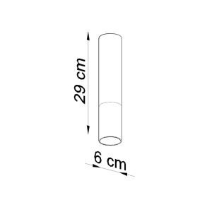 Lustra Loopez Argintiu 6x6x29 cm - Img 4
