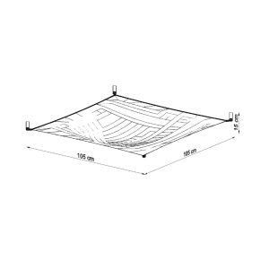 Lustra Luna Alb 3000K 105x105x15 cm - Img 4