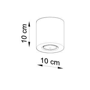 Lustra Orbis din beton Gri 10x10x10 cm - Img 4