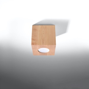 Lustra Quad din lemn, Natural 10x10x10 cm - Img 2