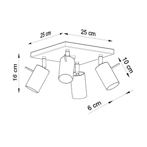 Lustra Ring Gri 25x25x16 cm - Img 4