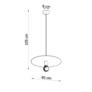 Lustra suspendata Flavio Alb 40x40x105 cm - Img 4