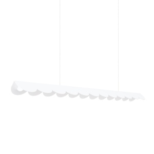 Lustra suspendata LED Biscuit Alb 4000K 131x13x200 cm