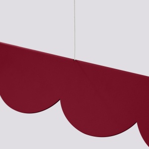 Lustra suspendata LED Biscuit Burgundy 3000K 131x13x200 cm - Img 6