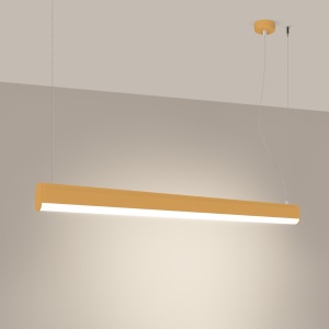 Lustra suspendata LED Farge Auriu 3000K 120x8x150 cm - Img 3
