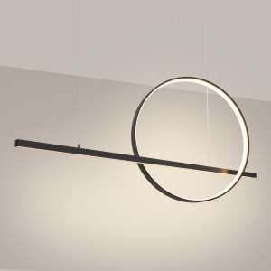 Lustra suspendata LED Glad Negru 3000K 120x20x212 cm - Img 3