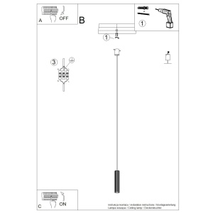 Lustra suspendata LED Ivar 1 Peach 4000K 6.4x6.4x200 cm - Img 3
