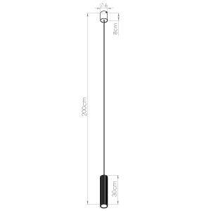 Lustra suspendata LED Ivar 1 Ultramarine 4000K 6.4x6.4x200 cm - Img 2