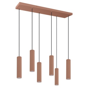 Lustra suspendata LED Ivar 6L Mocha 4000K 80x20x200 cm