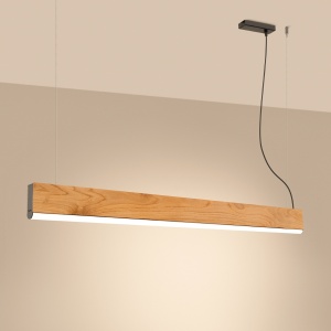 Lustra suspendata LED Lykke Stejar 3000K 120x3.5x150 cm - Img 3