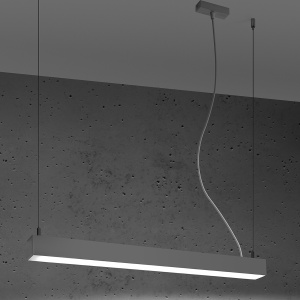 Lustra suspendata LED Pinne Gri 4000K 67x6x150 cm - Img 3
