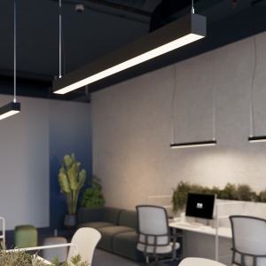 Lustra suspendata LED Pinne Negru 3000K 200x6x150 cm - Img 12