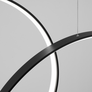 Lustra suspendata LED Rio 3 Negru 4000K 160x20x200 cm - Img 2
