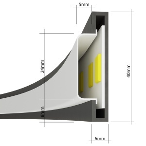 Lustra suspendata LED Rio Auriu 3000K 78x16x150 cm - Img 8