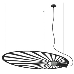 Lustra suspendata Lehdet Negru 110x80x150 cm - Img 2