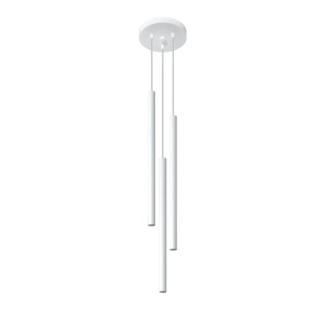 Lustra suspendata Pastelo Alb 20x20x90 cm