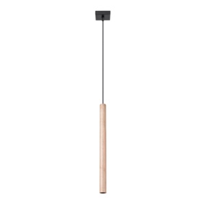 Lustra suspendata Pastelo din lemn, Natural 3.5x3.5x120 cm