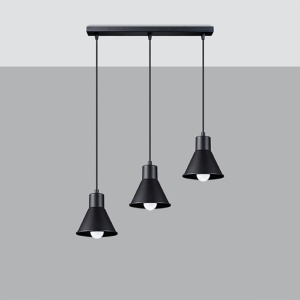 Lustra suspendata Taleja Negru 45x14x120 cm - Img 2