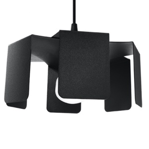 Lustra suspendata Tulip Negru 24x24x110 cm