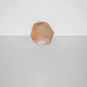 Lustra Woody din lemn, Natural 12x12x12 cm - Img 2