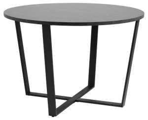 Masa dining Amble, Negru, 75x110x110 cm - Img 6