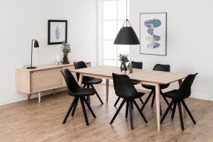 Masa dining Century, Alb, 75.3x200x100 cm