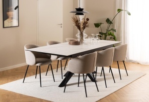 Masa dining Heaven, Alb, 76x240x100 cm - Img 2