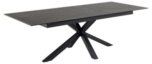 Masa dining Heaven, Negru, 76x240x100 cm - Img 6