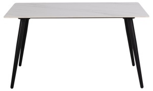 Masa dining Wicklow, Alb, 75x140x80 cm - Img 6