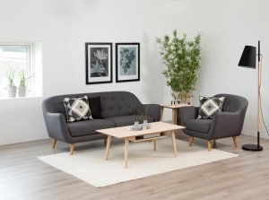 Masuta de cafea Century, Alb, 42x115x60 cm - Img 2