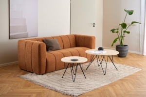 Masuta de cafea Prunus, Bej, 46.4x80x80 cm - Img 2