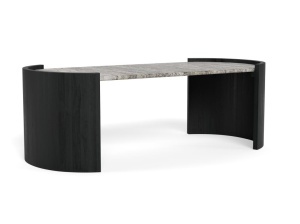 Masuta de cafea Zafra, Gri, 42x125x60 cm