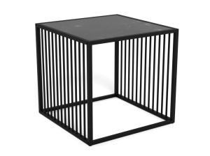 Masuta laterala Strington, Negru, 40x40x40 cm - Img 2