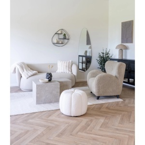 Perna decorativa Galena, Alb, 45x45 cm - Img 3