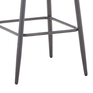 Scaun bar Vivian catifea neagra picior metal negru 57x50x100 cm - Img 6