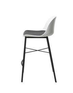 Scaun de bar WHISTLER, Alb, 53x93x48 cm