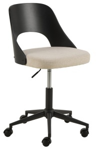Scaun de birou Lucy, Bej, 89x48x55.5 cm - Img 5