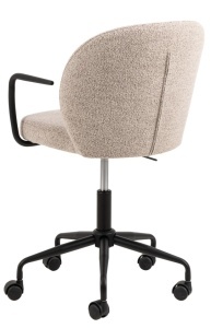 Scaun de birou Patricia, Bej, 93.5x59x50 cm - Img 4