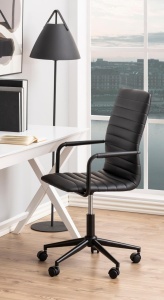 Scaun de birou Winslow V1, Negru, 103x51x58 cm - Img 3