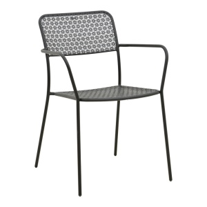 Scaun de gradina Stivuibil, Federal, Negru, 58x57x81.5 cm