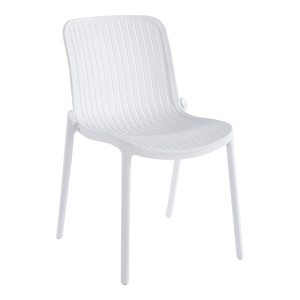 Scaun de gradina Stivuibil, Teragi, Alb, 43.5x58x82 cm