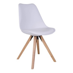 Scaun dining Bergen, Alb, 55x48x86 cm - Img 5