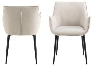 Scaun dining Bonita, Bej, 82.5x56x56 cm - Img 4