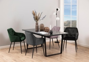 Scaun dining Brooke V1, Gri, 83x58x55 cm