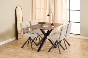 Scaun dining Dean, Bej, 85x47.5x57 cm - Img 3