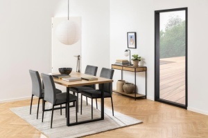 Scaun dining Demi, Gri, 90.5x45x55 cm