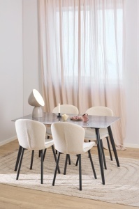 Scaun dining Esra, Bej, 86x50x58 cm - Img 6