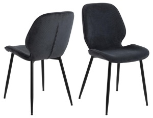 Scaun dining Femke, Gri, 85x47.5x57.5 cm - Img 5