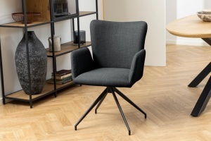 Scaun dining Laura V1, Gri, 86x57x61.5 cm