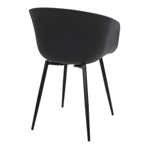 Scaun dining Roda, Negru, 56x55x78 cm - Img 2